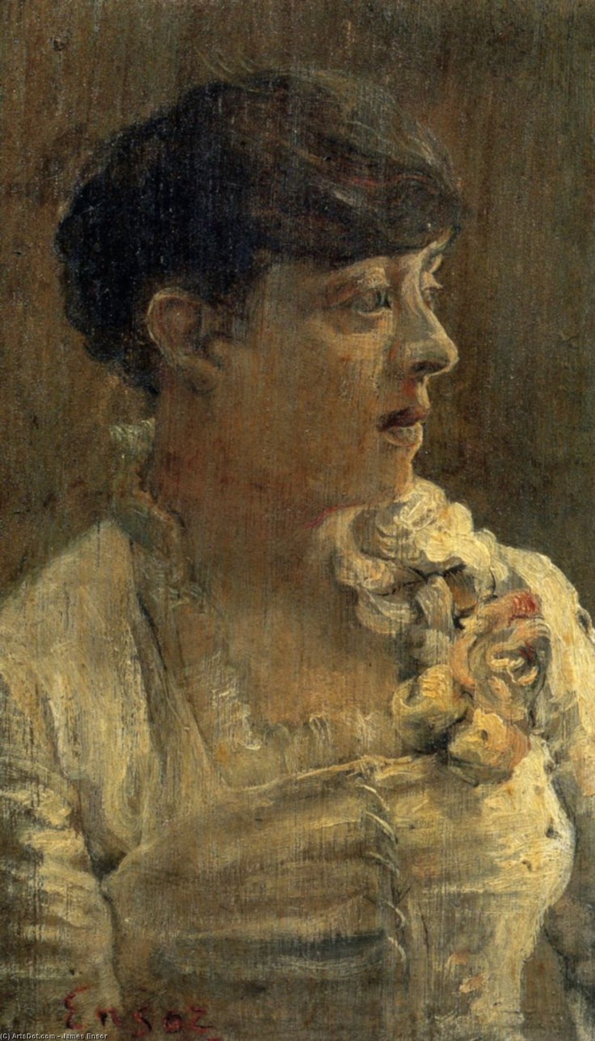 Portrait De La Soeur De L' Artiste — James Ensor