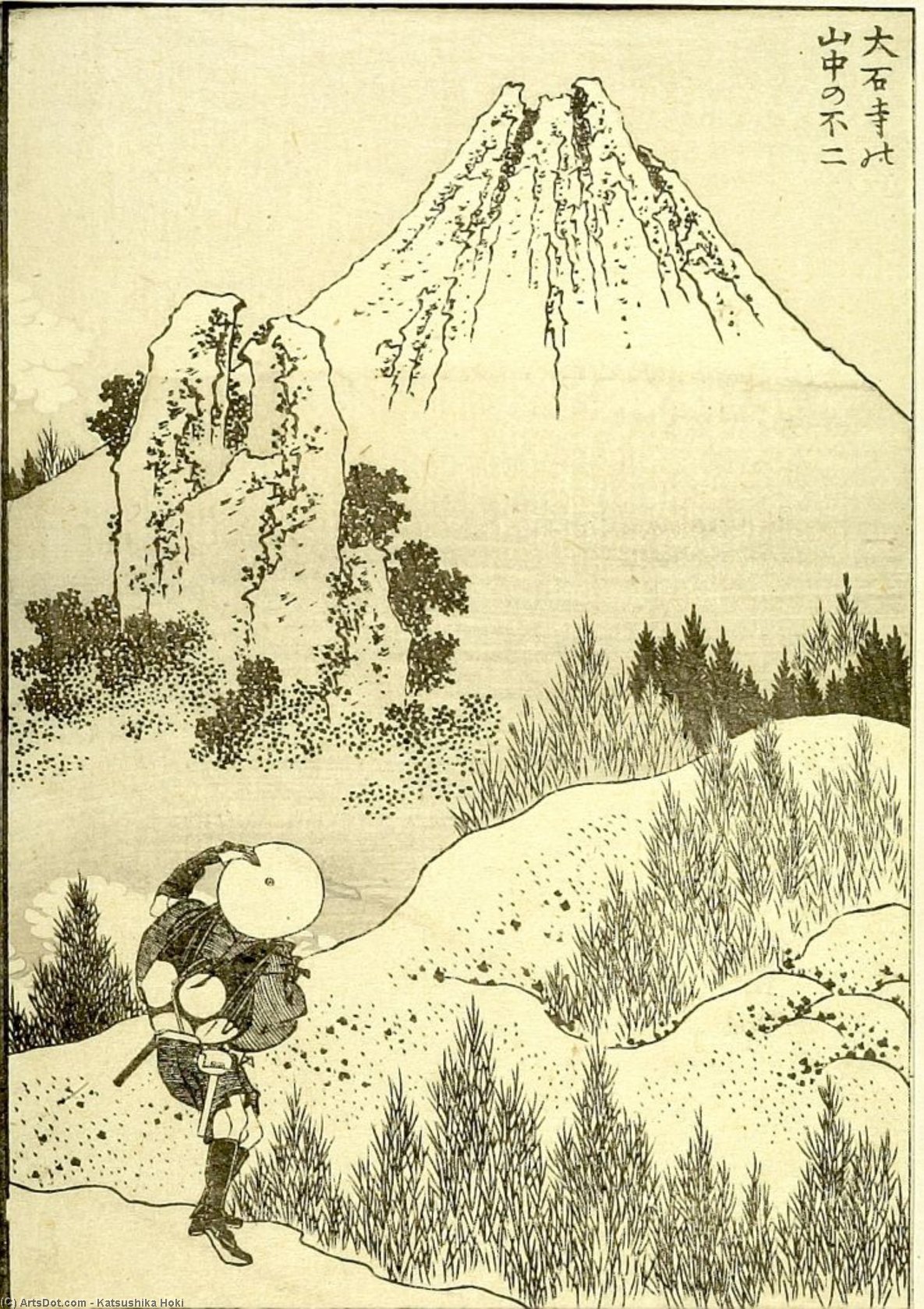 Fuji In The Mountains Of Taisekiji Temple — Хокусаи Кацушика
