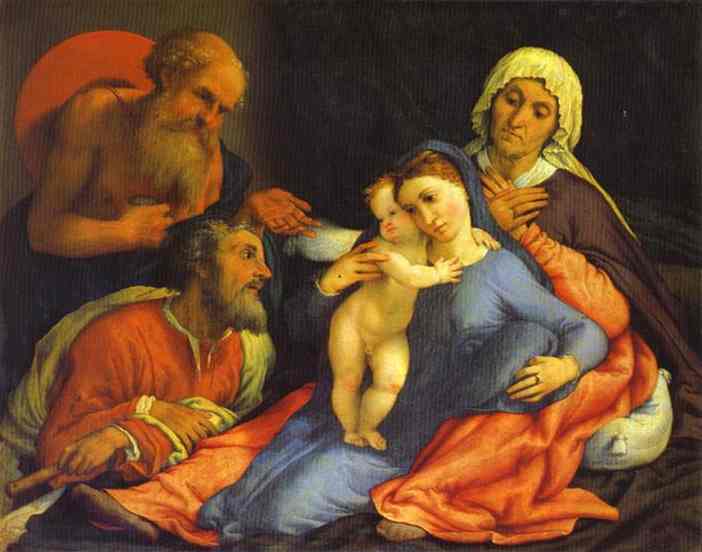 Madonna And Child With St. Jerome, St. Joseph And St. Anne — Lorenzo Lotto
