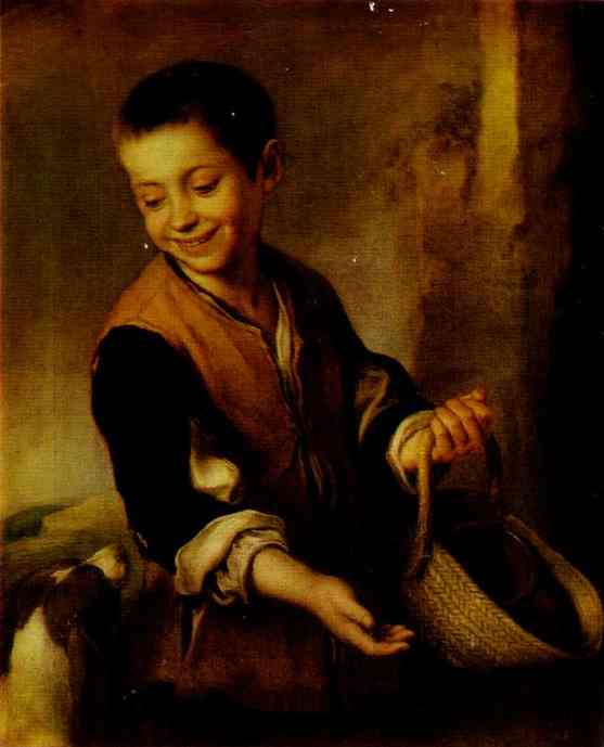 - A Boy With A Dog — Bartolomé Esteban Murillo