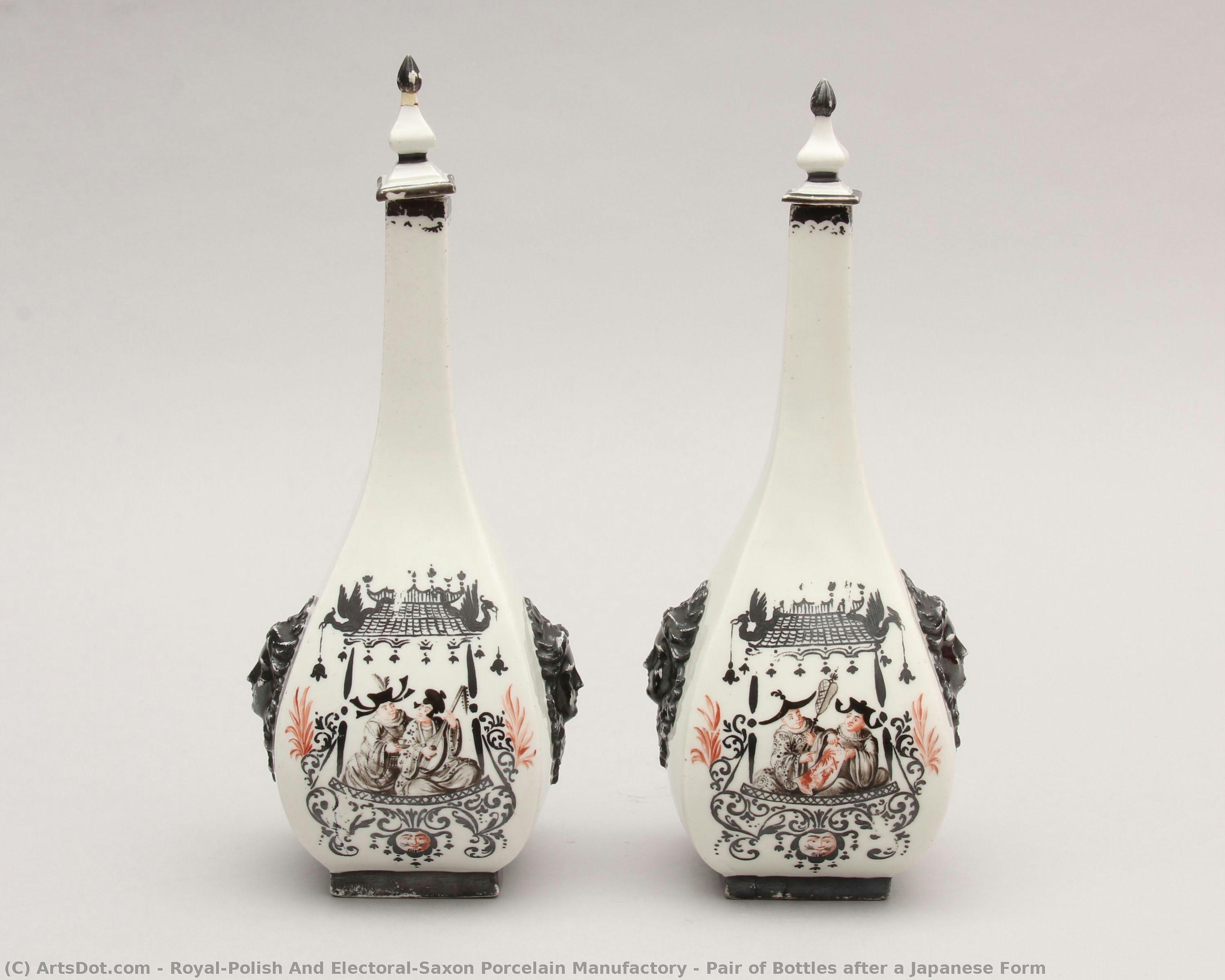Pair Of Bottles After A Japanese Form — Royal-polish And Electoral-saxon Porcelain Manufactory