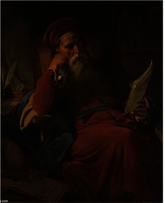Scholar In His Study — Friedrich Ritter Von Amerling
