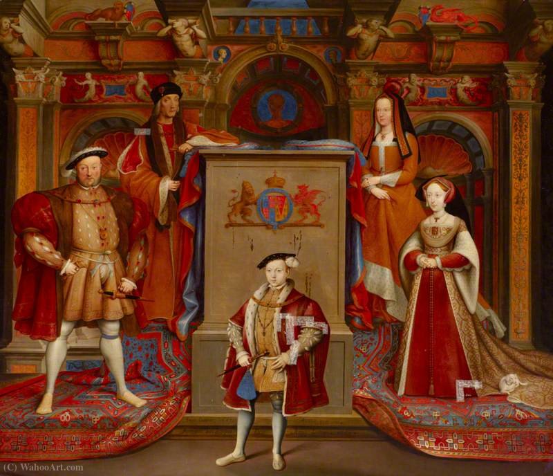 Henry Vii, Elizabeth Of York, Henry Viii, Jane Seymour, And Edward Vi — Remigius Van Leemput (remigeus Vanlimpitt)