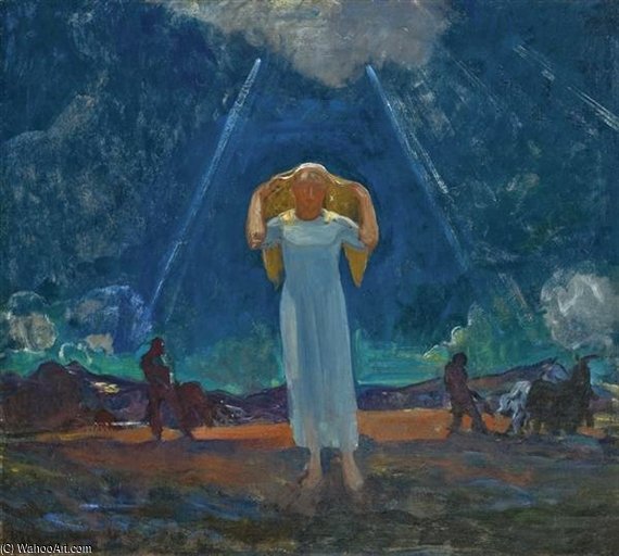Woman In Landscape — Rockwell Kent