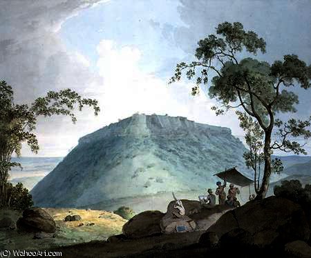 South East View Of Hill Fort Of Bijaigaih, Bihar — Thomas And William Daniell