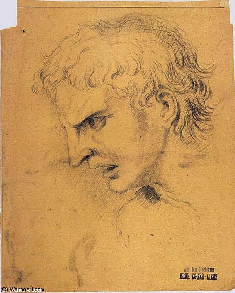 Male Head With Open Mouth — Альбин Эггер-лиенц