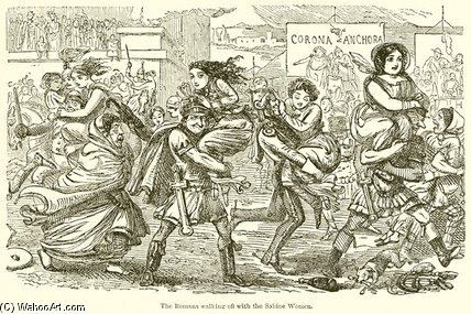 The Romans Walking Off With The Sabine Women — John Leech