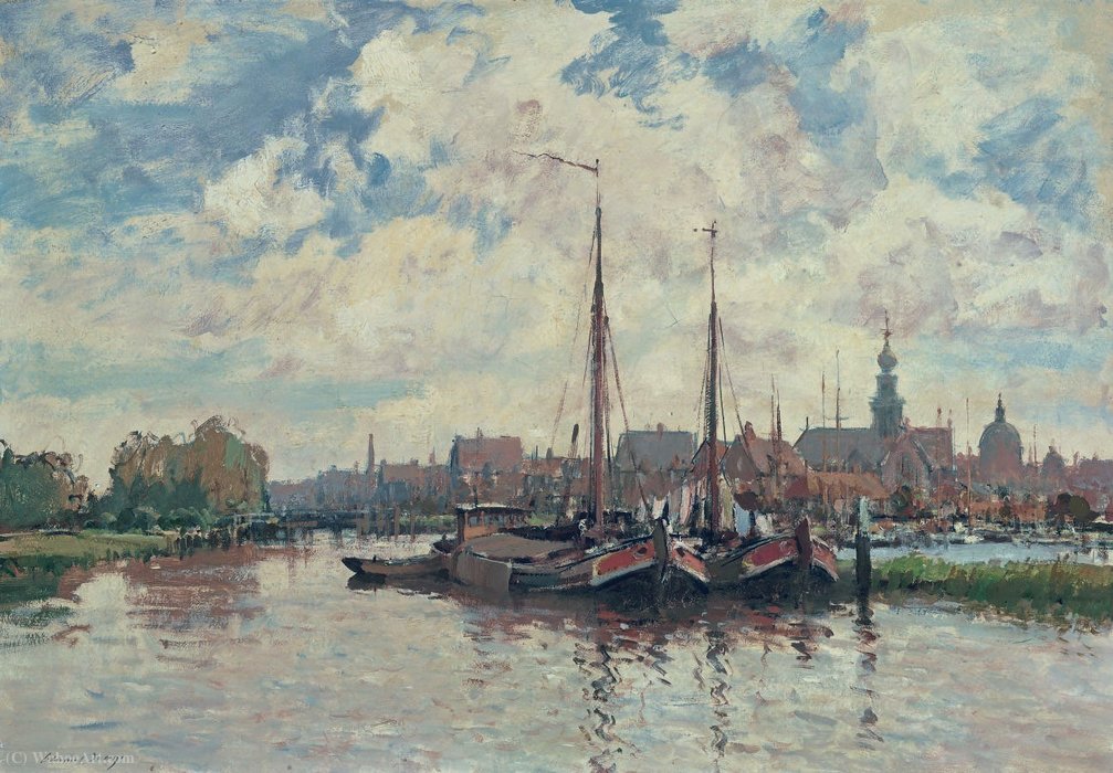Two Barges At Hoorn, Holland — Edward Seago