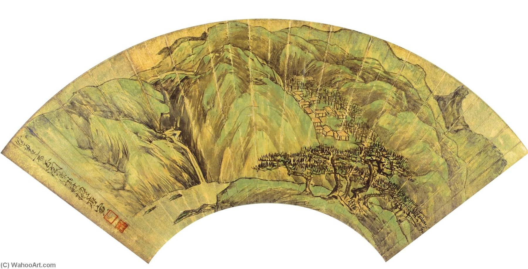 Landscape After Tangyin Calligraphy In Xingshu — Chen Peiqiu