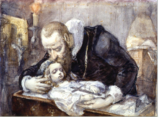 Jan Kochanowski Over The Dead Body Of His Daughter — Jan Matejko