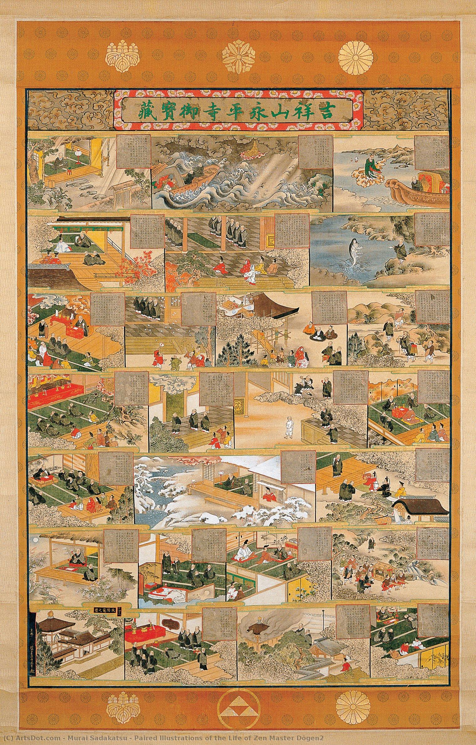 Paired Illustrations Of The Life Of Zen Master Dōgen2 — Murai Sadakatsu