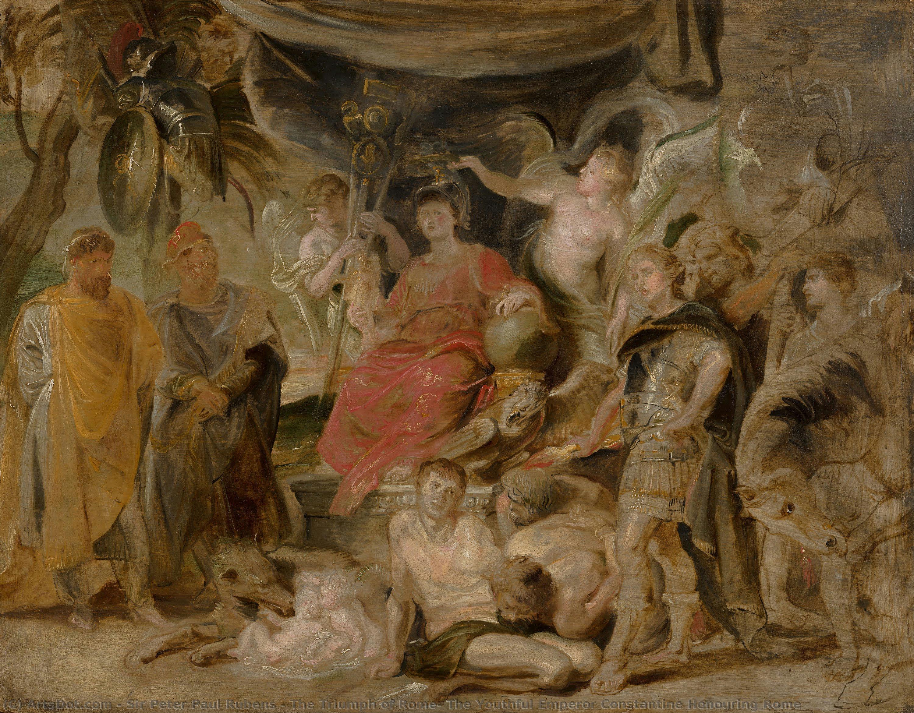 El Triunfo De Roma: El Joven Emperador Constantino Honrando A Roma — Pedro Pablo Rubens