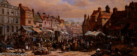 Market Day, Ashbourne — Louise Rayner