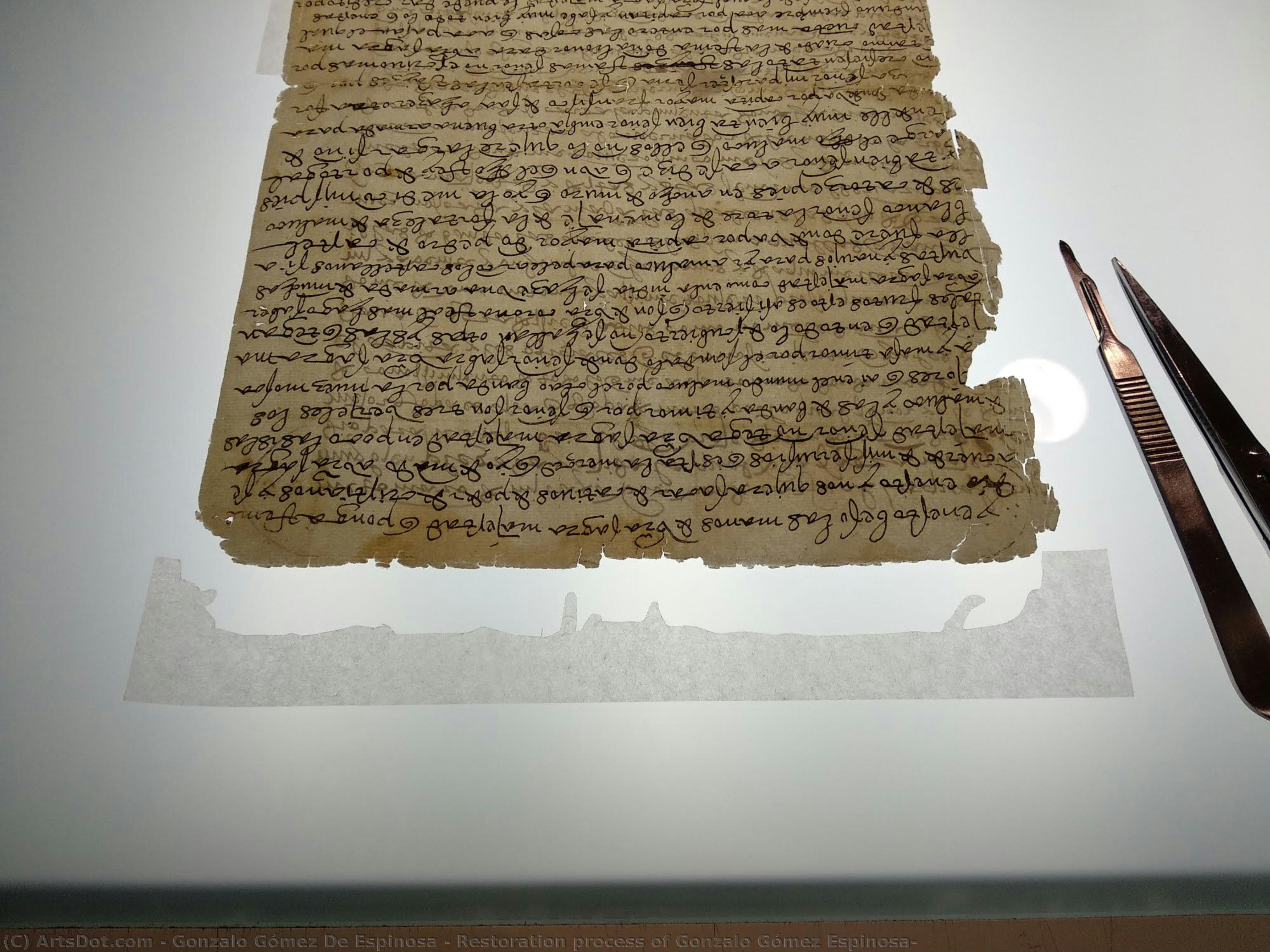 Restoration Process Of Gonzalo Gómez Espinosa — Gonzalo Gómez De Espinosa
