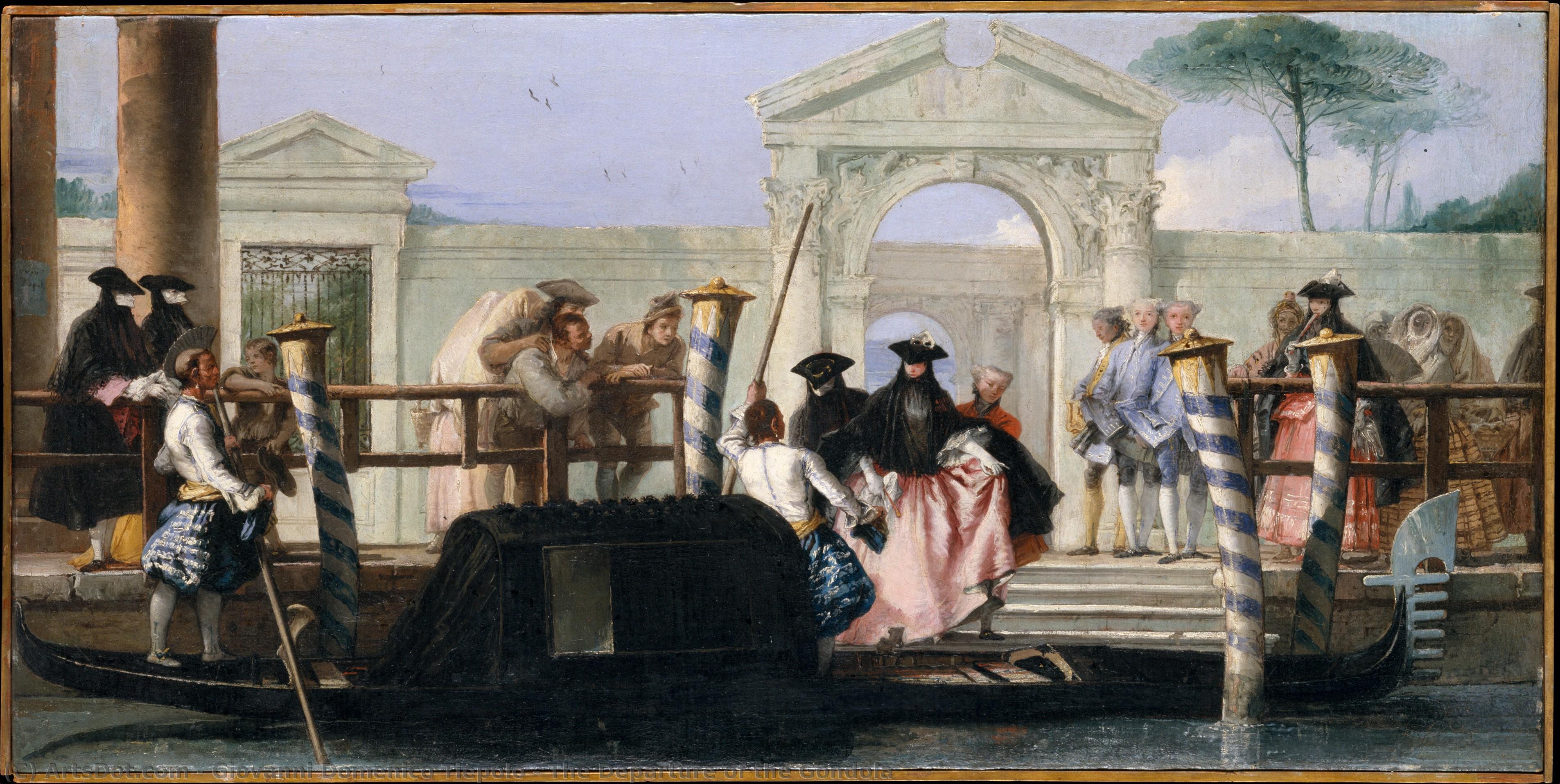 The Departure Of The Gondola — Giovanni Domenico Tiepolo