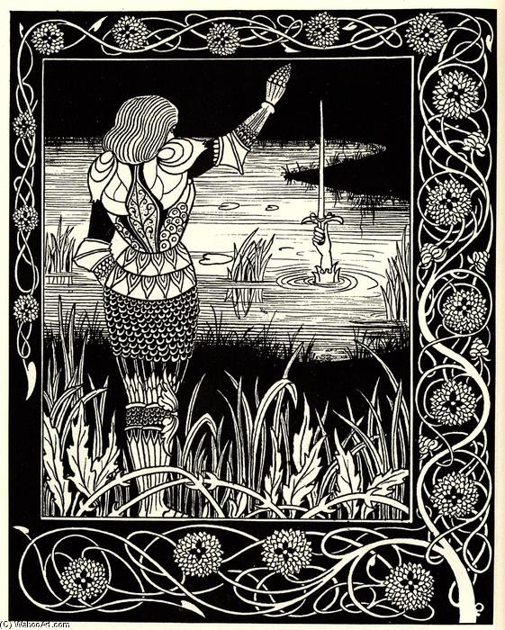 Excalibur In The Lake — Aubrey Vincent Beardsley