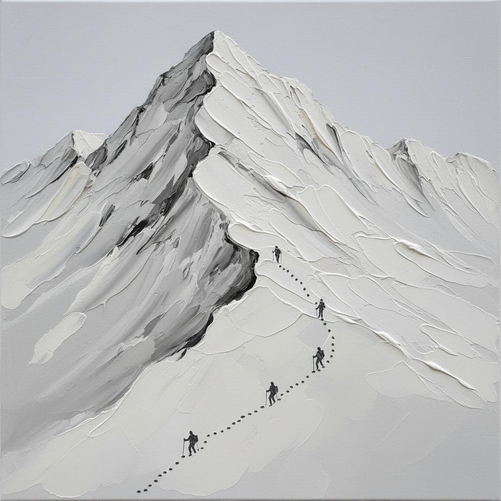Monolithic Silence: A Sculptural Study Of Eternal Glacial Peaks And Solitary Ascent — David Moreau