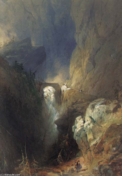 The Devil's Bridge, St Gothard, Switzerland — Джеймс Даффилд Харринг