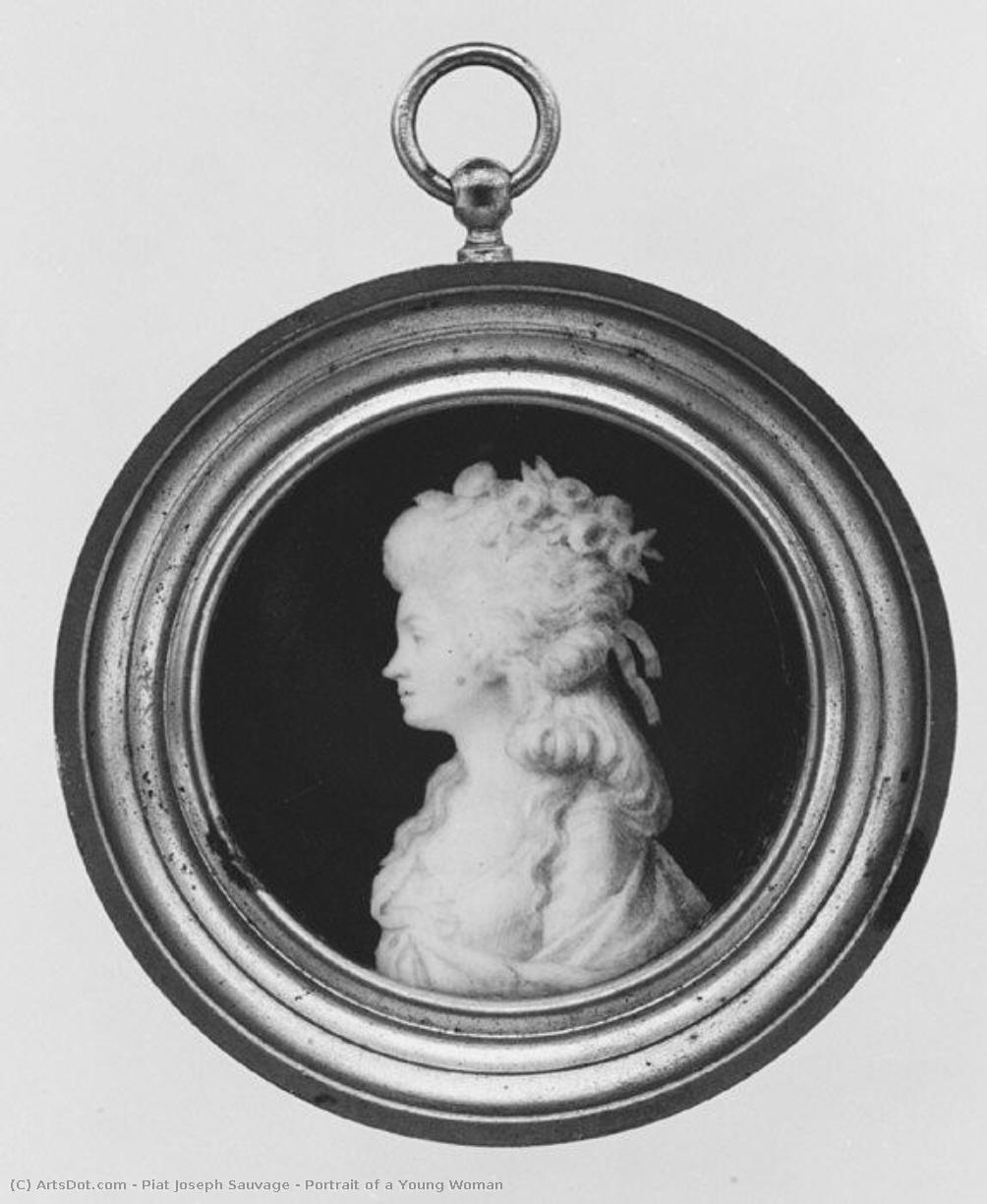 Portrait Of A Young Woman — Piat Joseph Sauvage