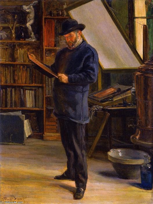 Felix Bracquemond In His Studio — Marie Bracquemond