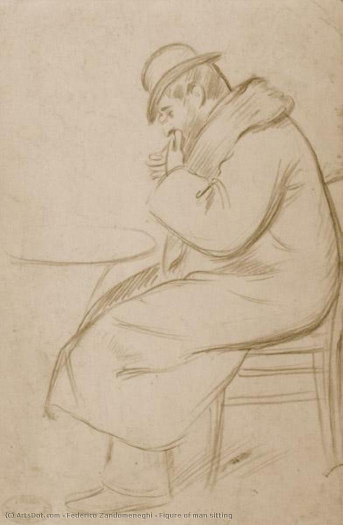 Figure Of Man Sitting — Federico Zandomeneghi