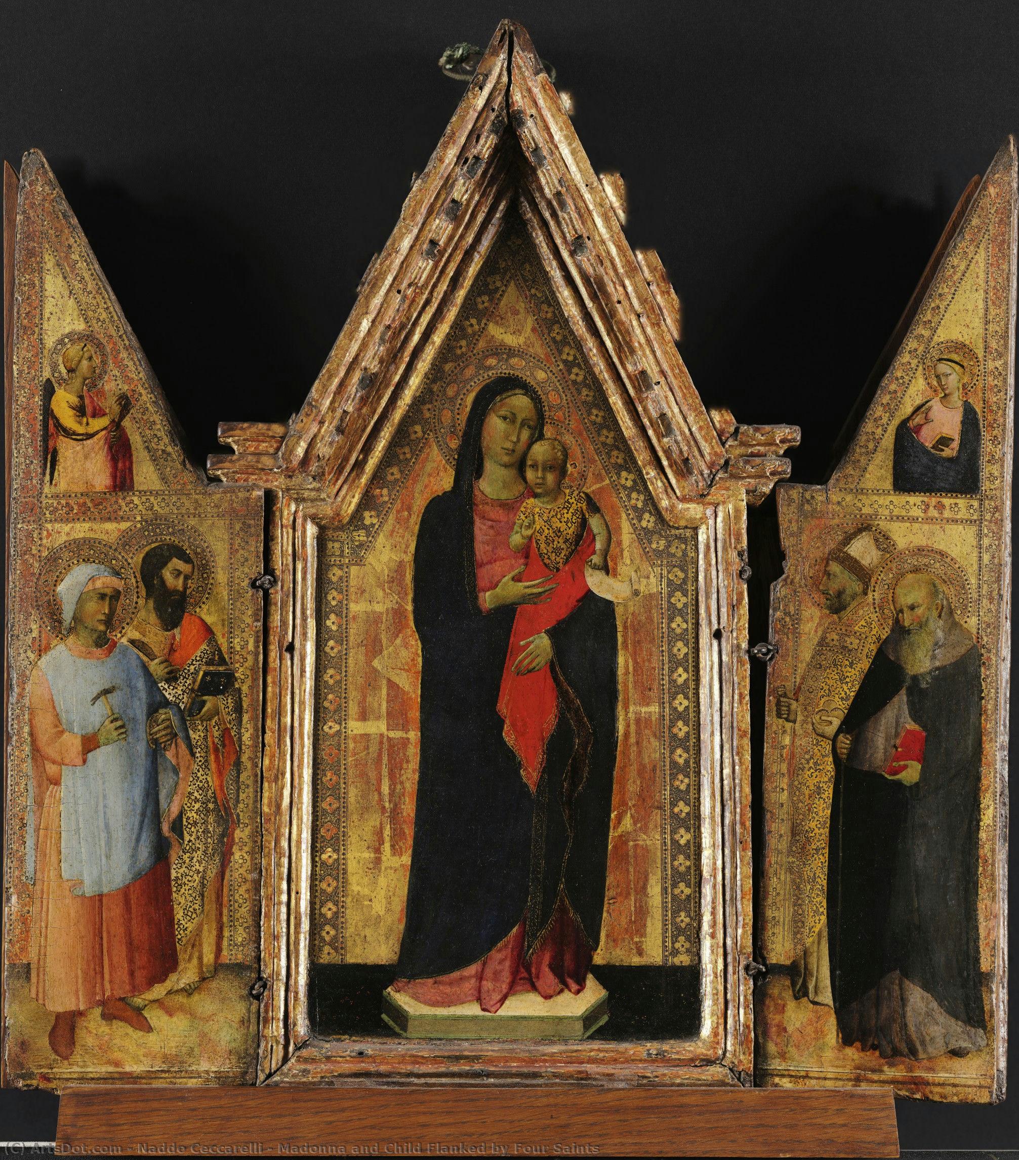Madonna And Child Flanked By Four Saints — Naddo Ceccarelli