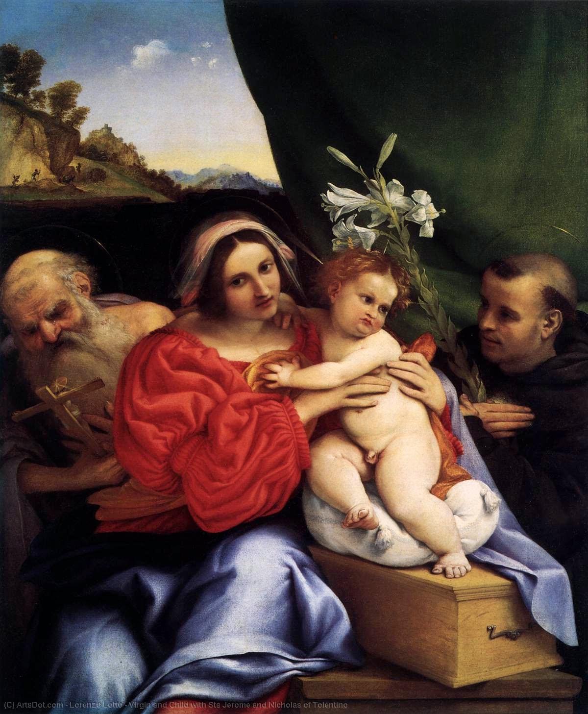 Virgin And Child With Sts Jerome And Nicholas Of Tolentino — Lorenzo Lotto