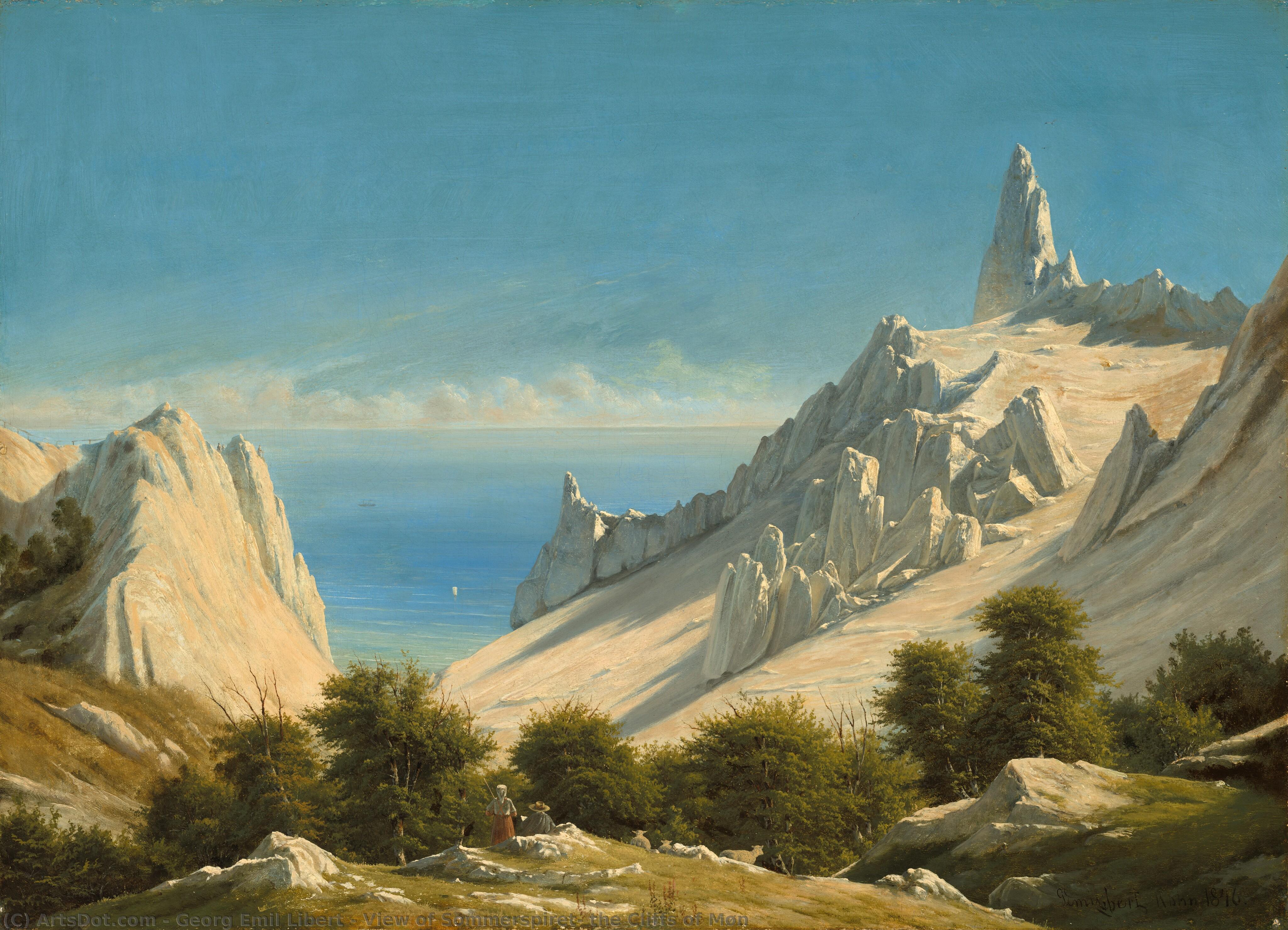 View Of Sommerspiret, The Cliffs Of Møn — Georg Emil Libert