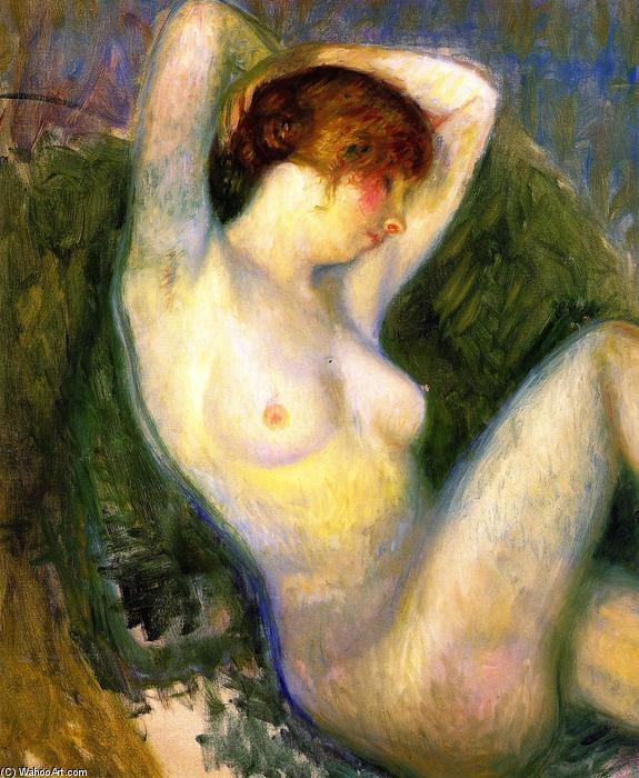 Nude In Green Chair (unfinished) — William James Glackens