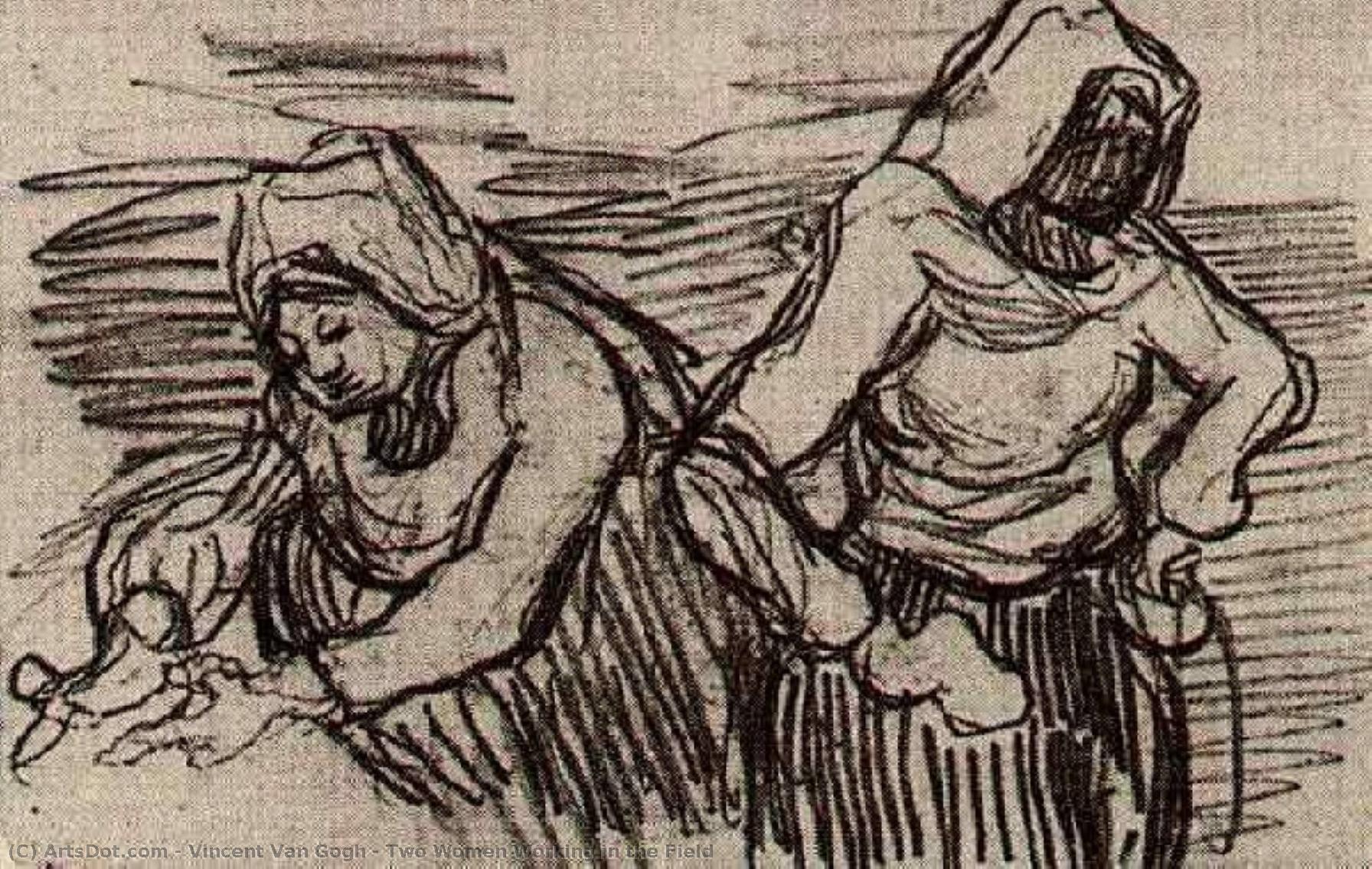 Dos Mujeres Trabajando En El Campo — Vincent Willem Van Gogh