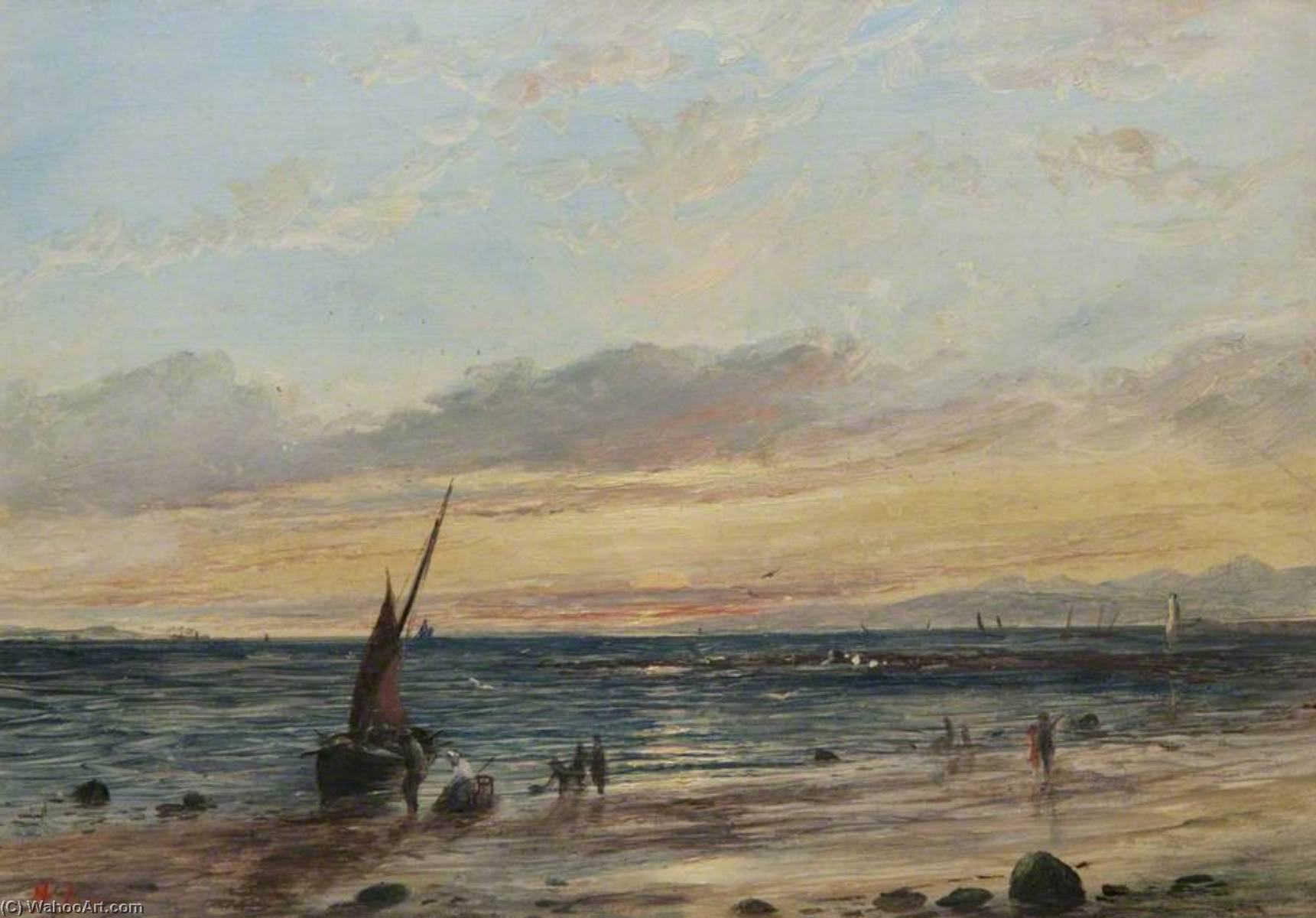 Seascape – View Of Arran From Carrick Shore — William Muir