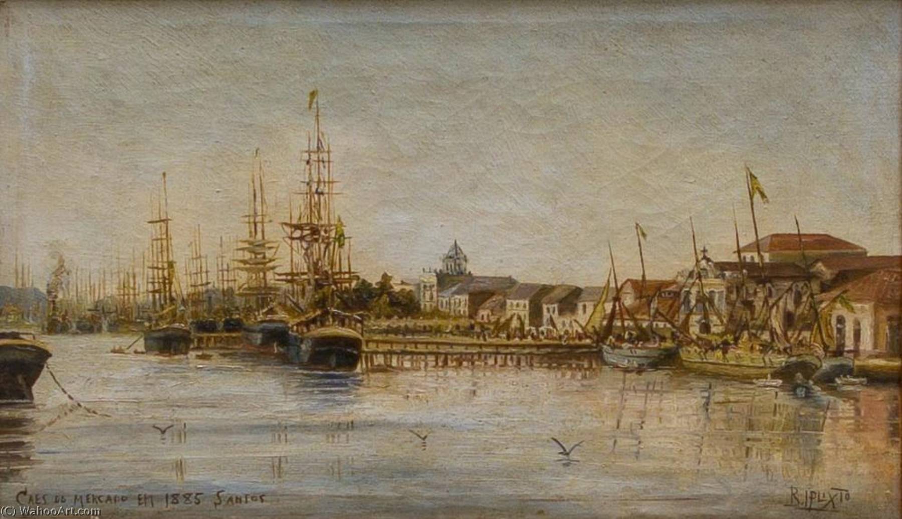 English Market Quay In 1885 Português Cais Do Mercado Em 1885 — Benedito Calixto