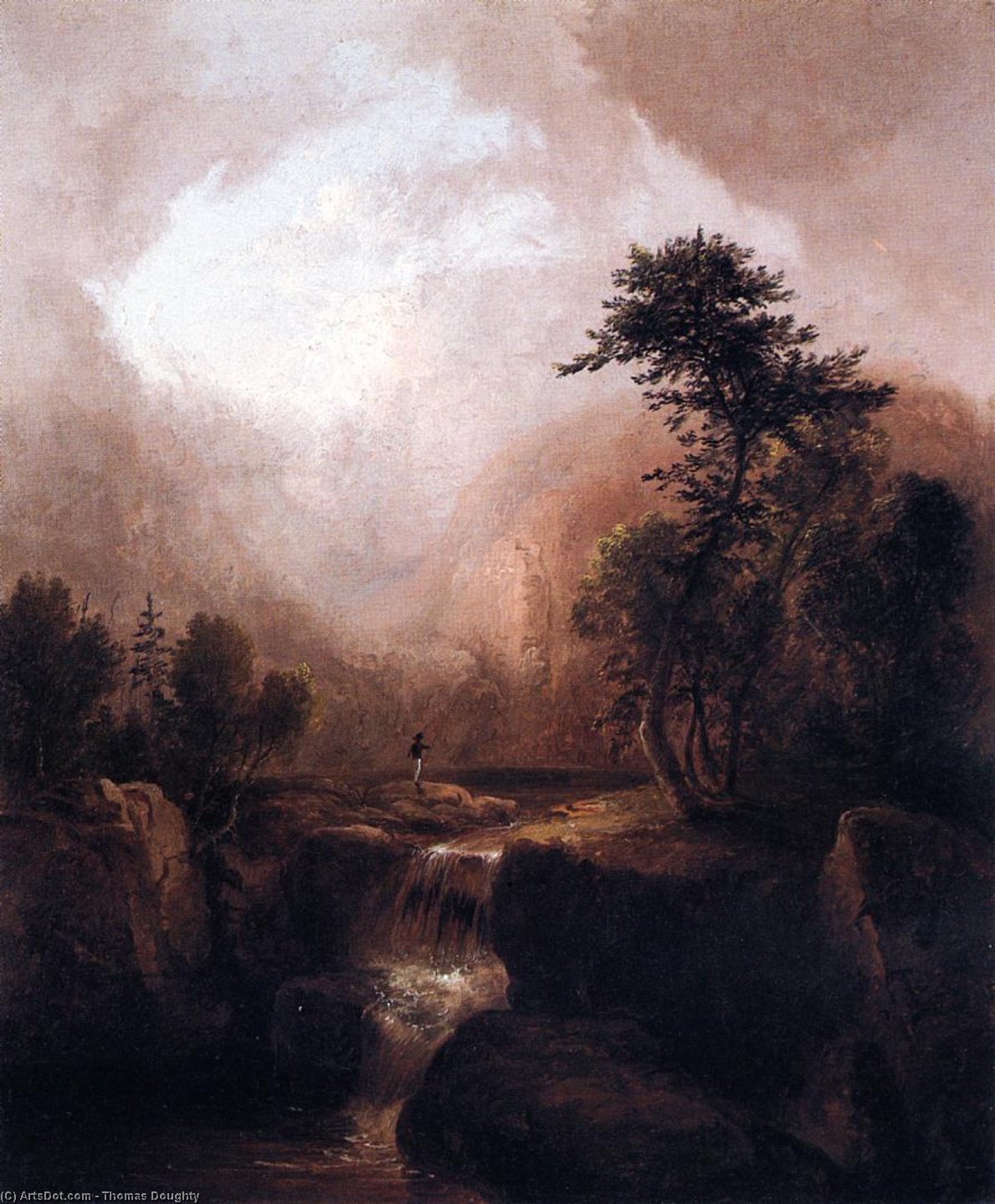 Landscape With Waterfall — Thomas Doughty