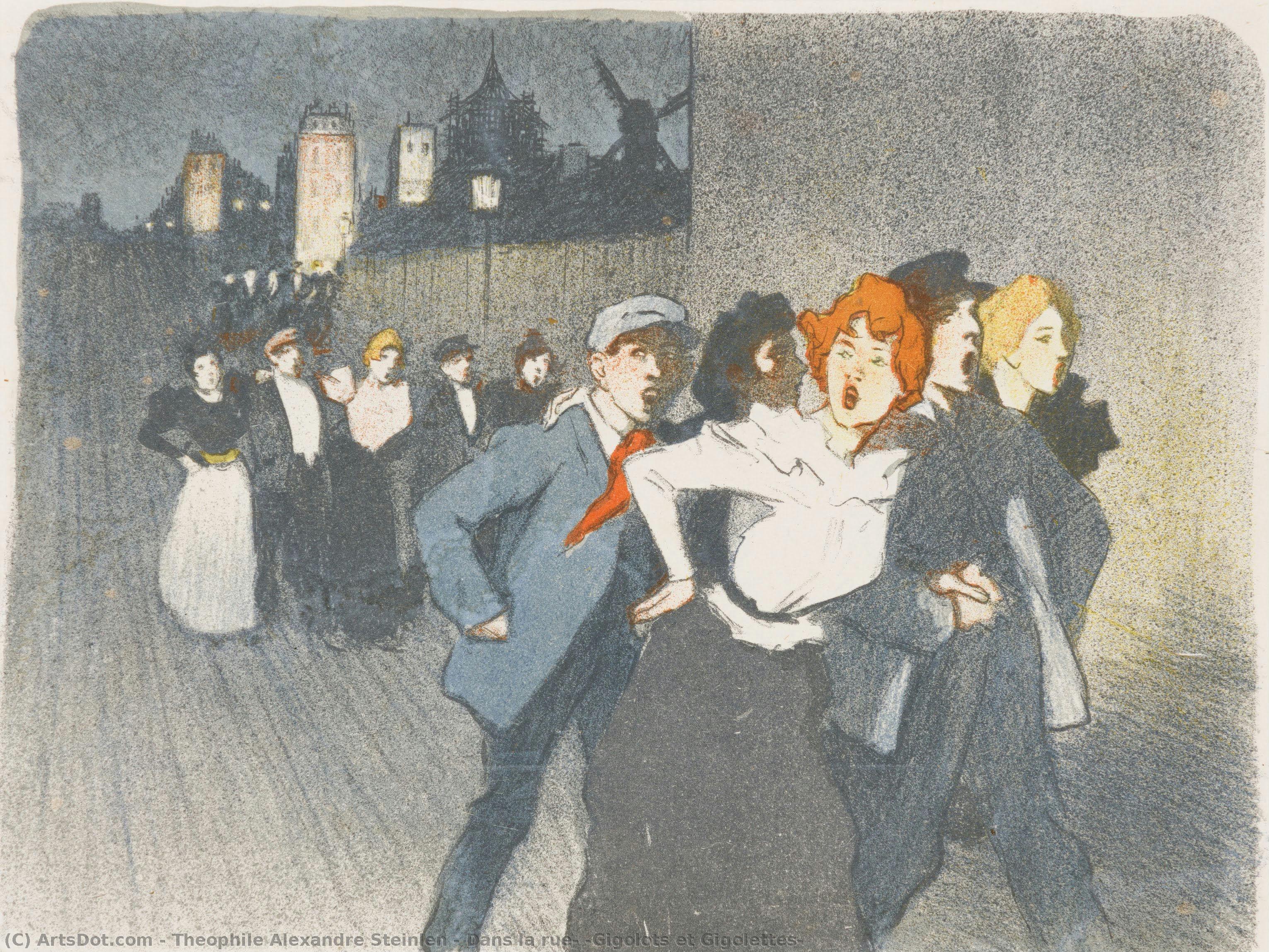 Dans La Rue, (gigolots Et Gigolettes) — Theophile Alexandre Steinlen