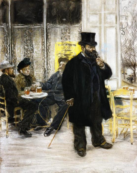 Bohemians At The Cafe — Jean-françois Raffaelli