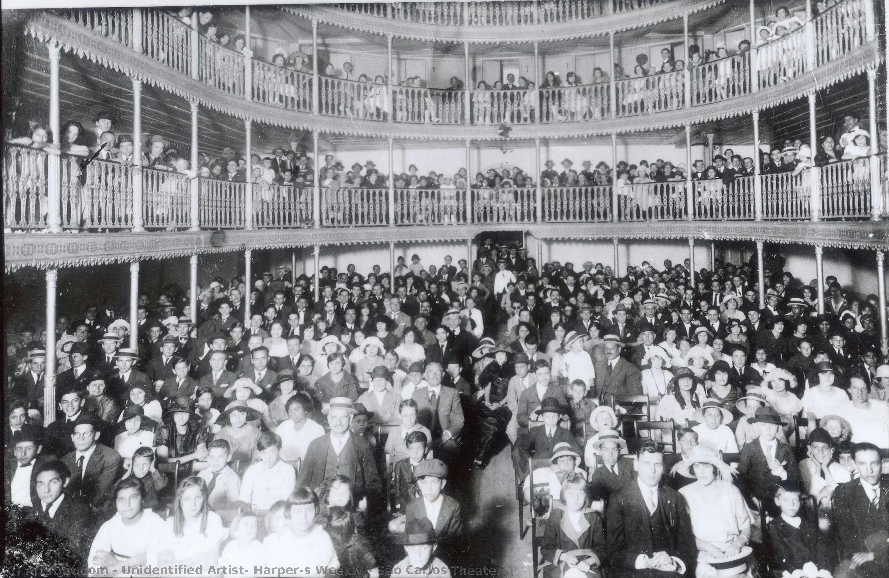 São Carlos Theater — Unidentified Artist, Harper's Weekly