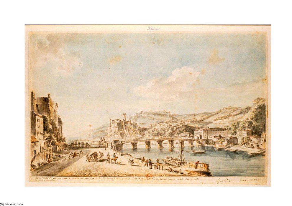 Vue Du Château De Pierre Scize À Lyon Par Jean Baptiste Lallemand — Jean Baptiste Lallemand