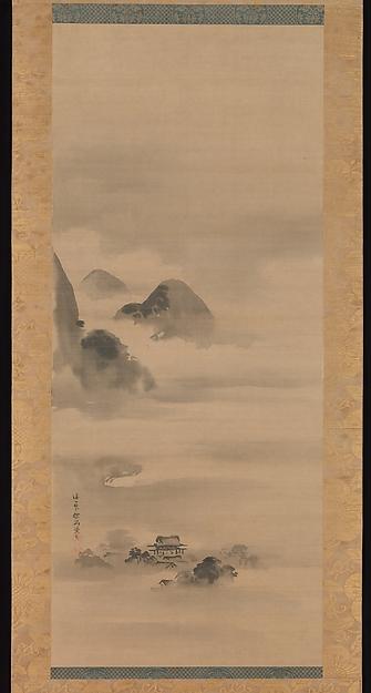 月夜山水図 Landscape In Moonlight — Kano Tan'yū