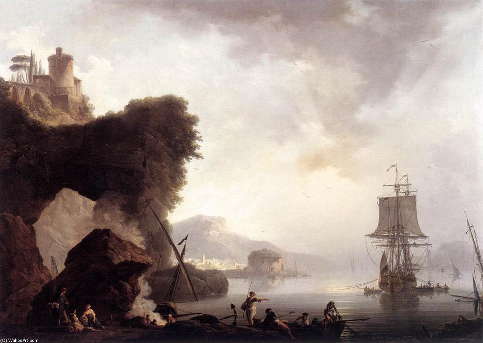 Seascape With Sunset — Philip James De Loutherbourg