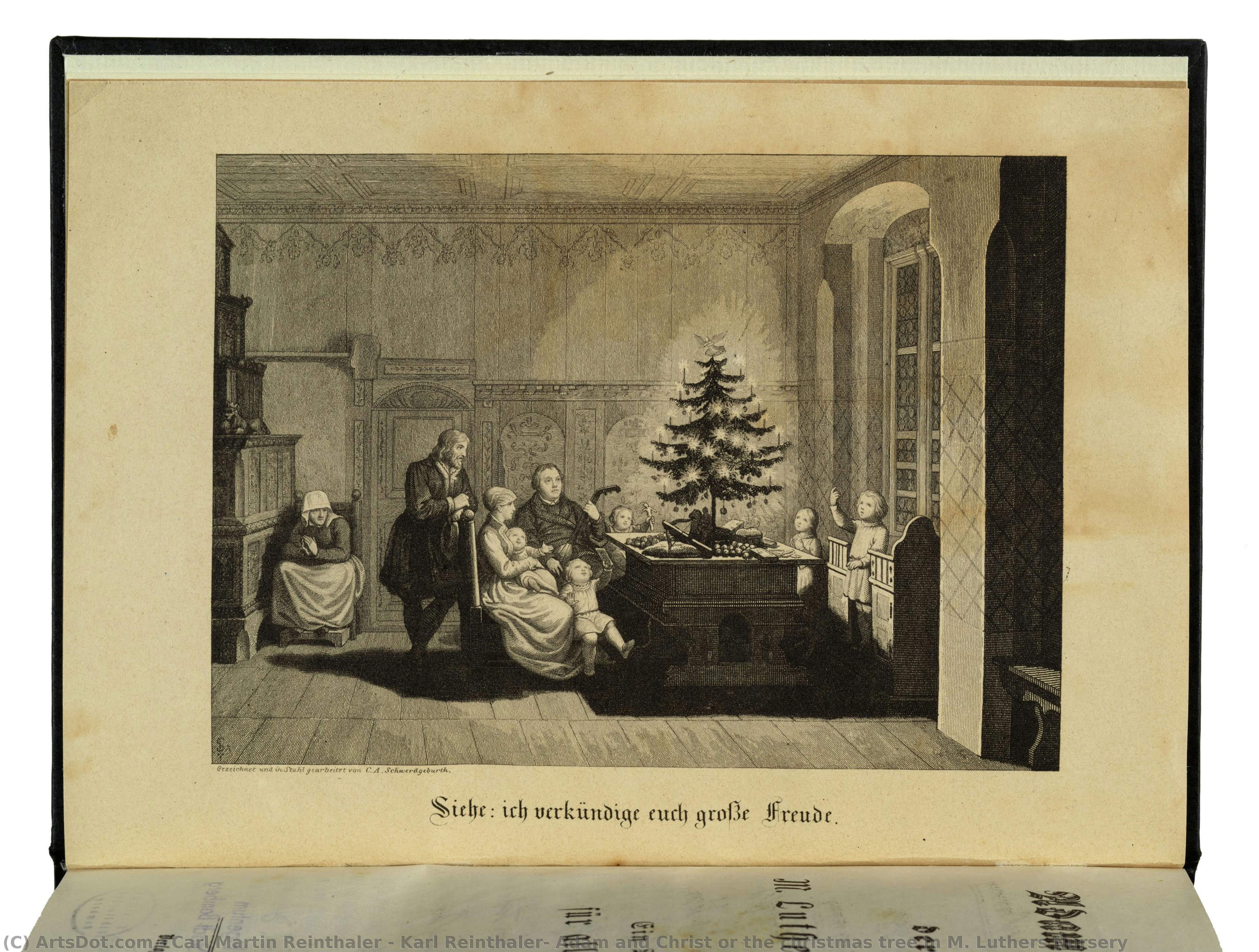 Karl Reinthaler: Adam And Christ Or The Christmas Tree In M. Luthers Nursery — Carl Martin Reinthaler
