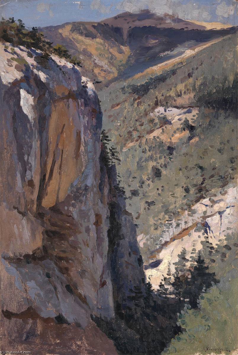Mountainous Ravine At Ay Vasil, Crimea — Iosif Evstafevich Krachkovsky