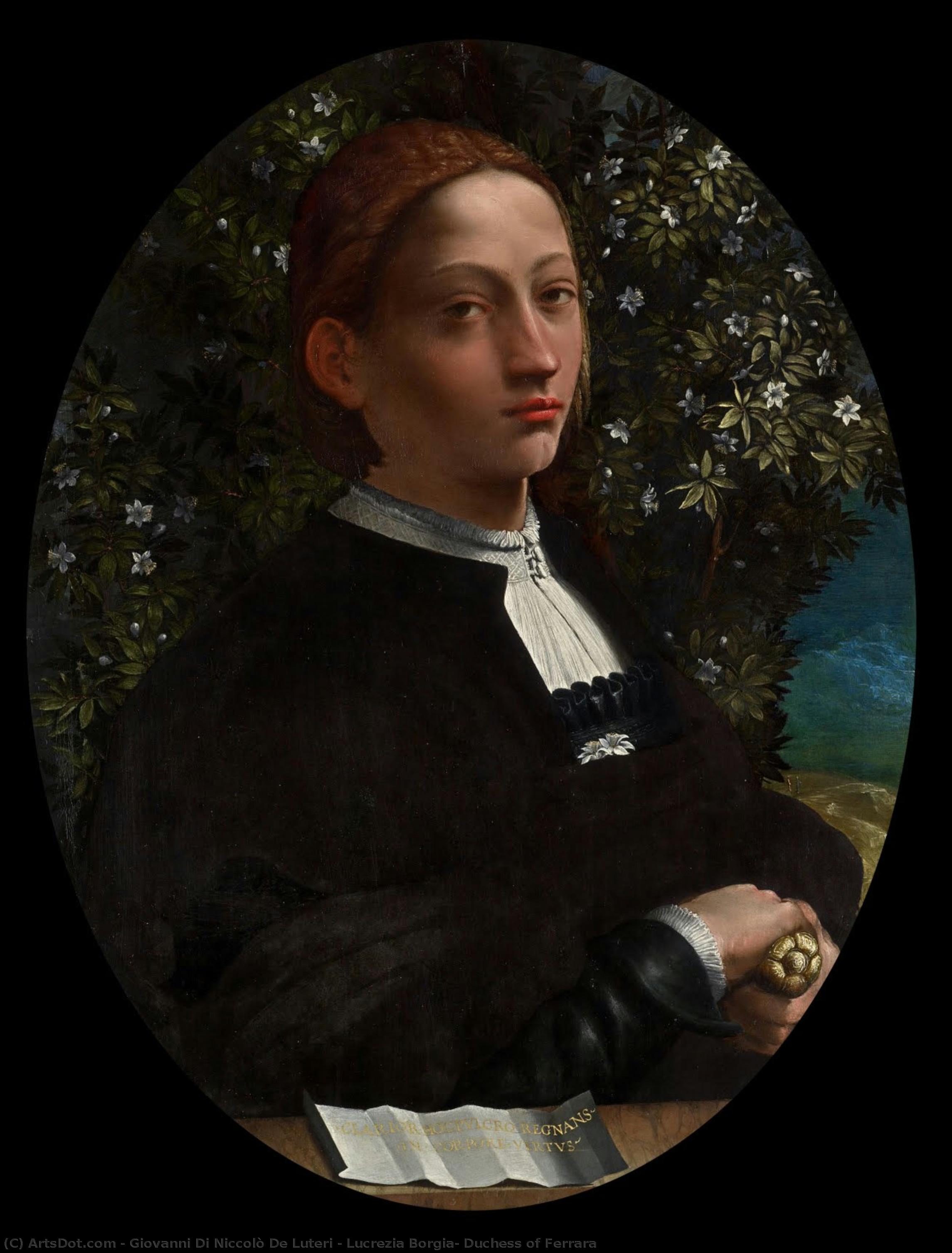 Lucrezia Borgia, Duchess Of Ferrara — Giovanni Di Niccolò De Luteri