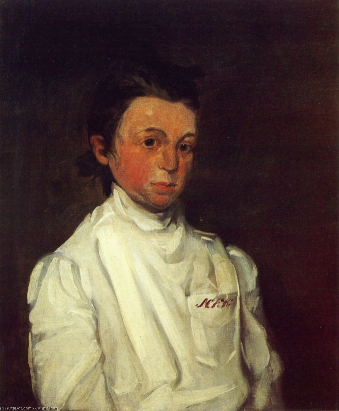 Young Woman In Black And White (mary Kerr) — John French Sloan