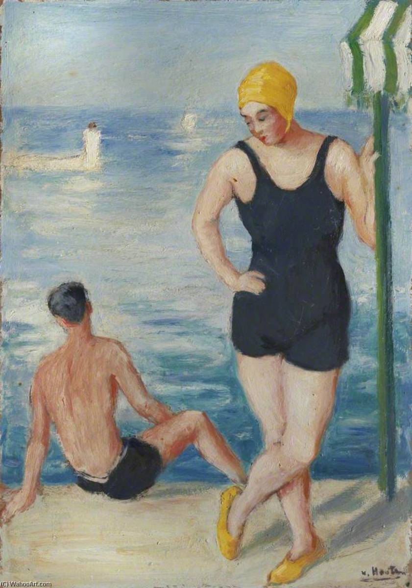A Man And Woman In Swimming Costumes — Georges Van Houten