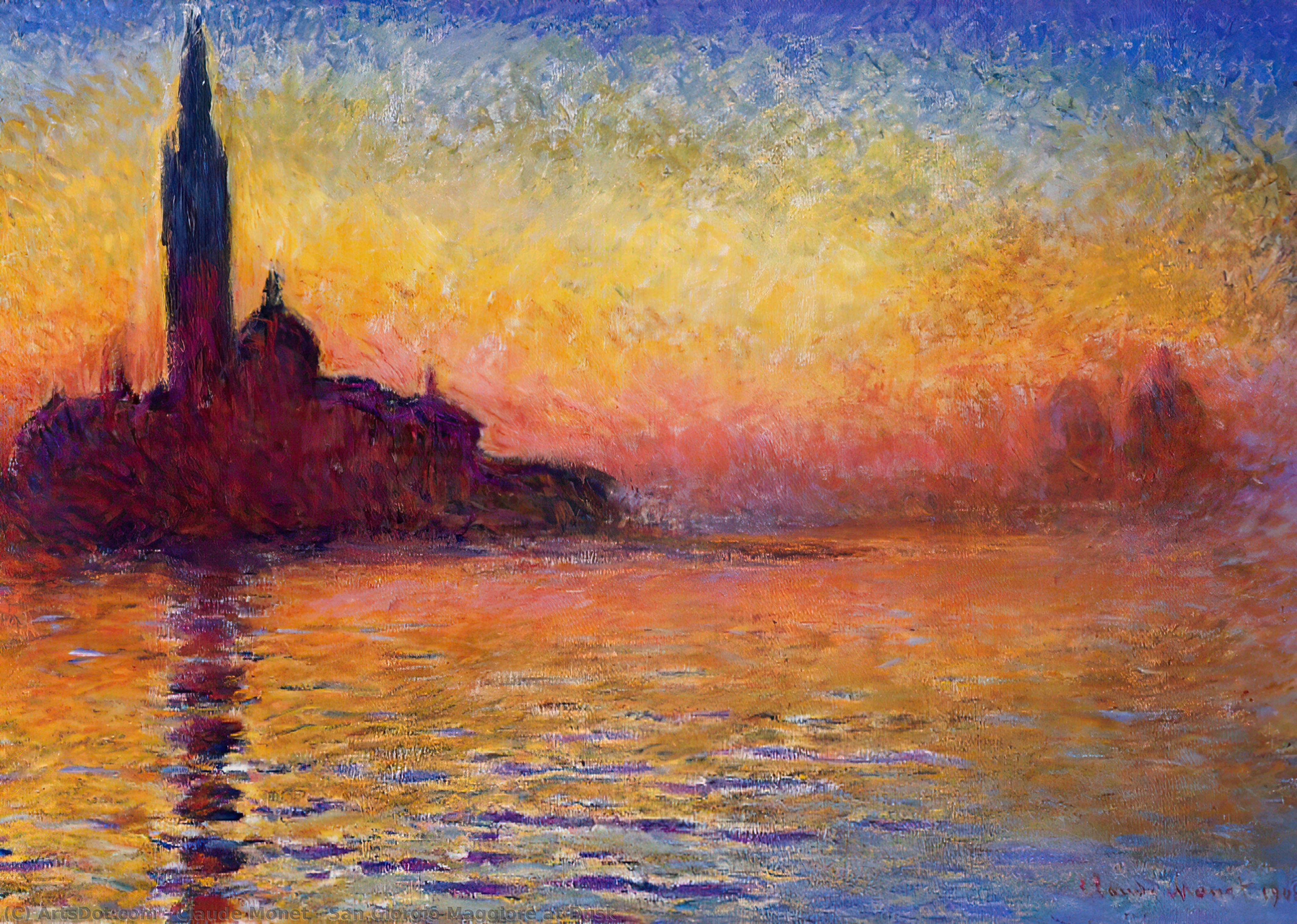 San Giorgio Maggiore At Dusk — Claude Monet