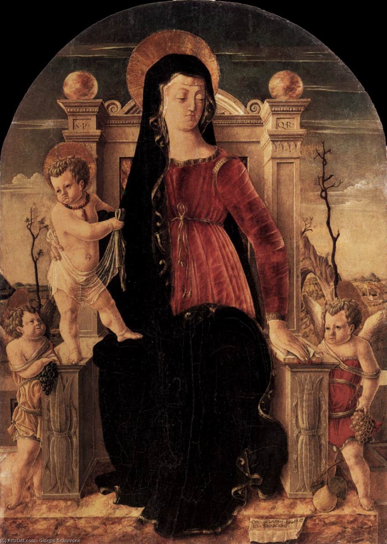Virgin And Child Enthroned — Giorgio Schiavone