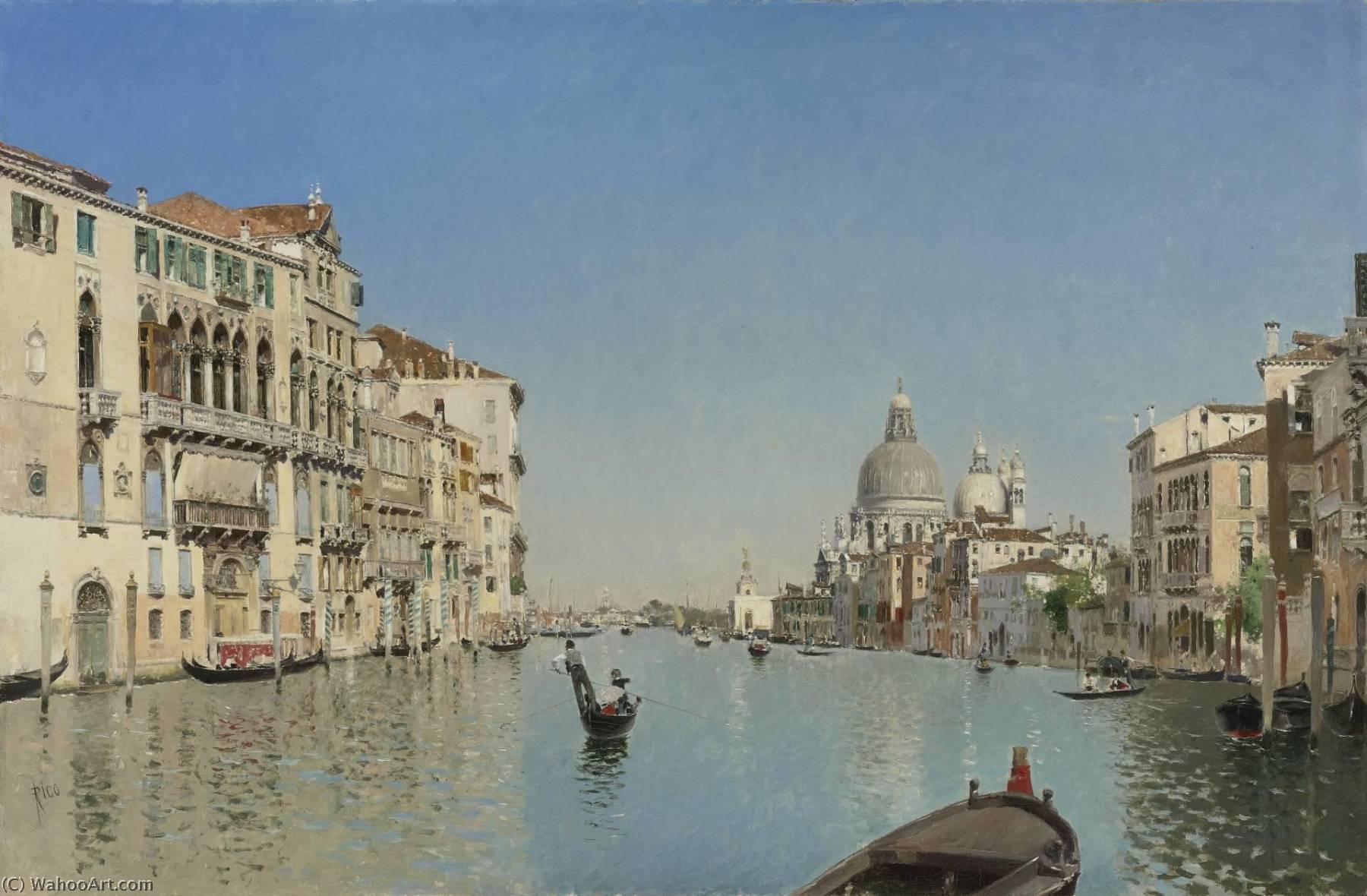 A Gondola On The Grand Canal — Martín Rico Y Ortega