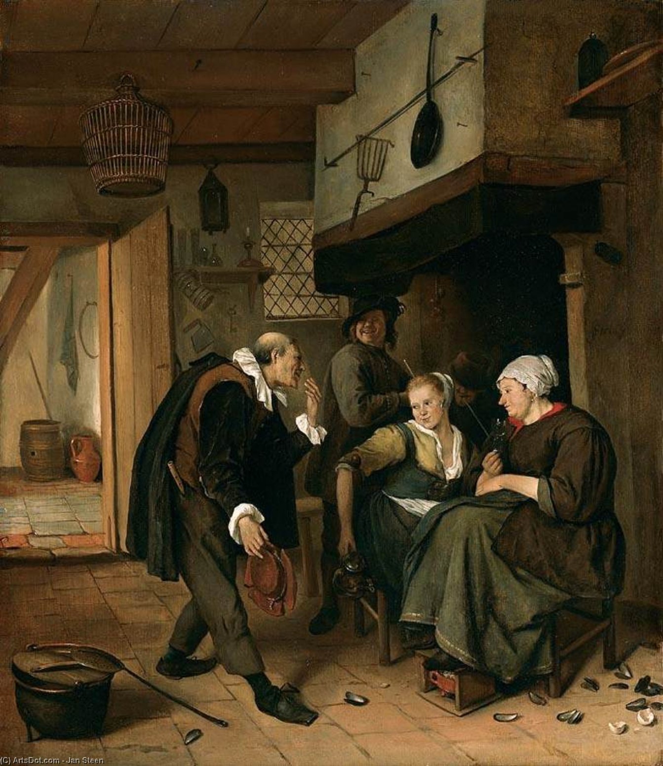 An Old To Young Girl — Jan Havickszoon Steen
