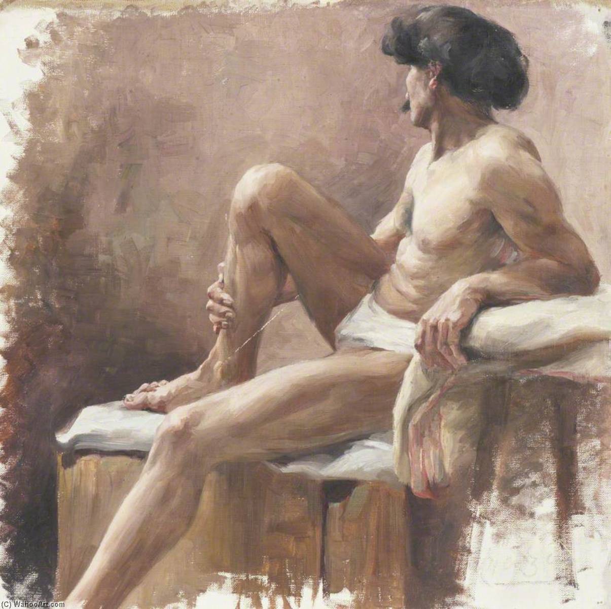 Study Of A Near Naked Man — Beryl Fowler