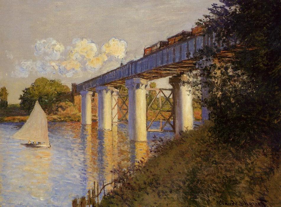The Railway Bridge At Argenteuil 1 — Claude Monet